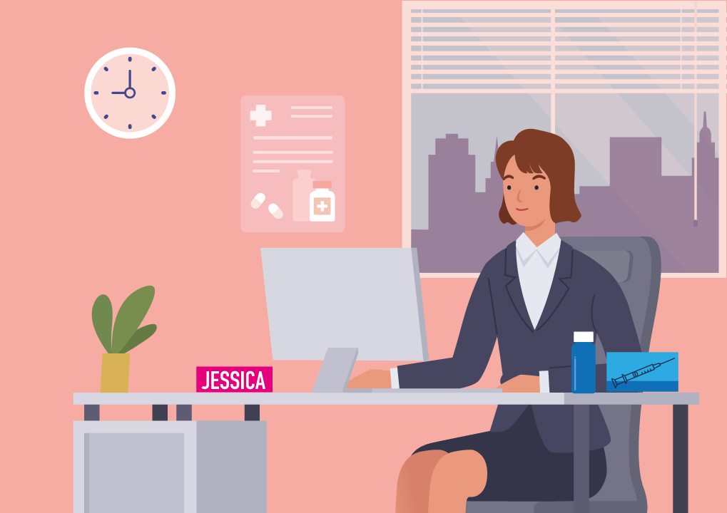 Jessica is the medical representative of a pharmaceutical company. Her job is to promote the products of her company to private hospitals and clinics.